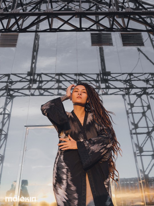 SHINOGA MONO EXTRA LONG KIMONO