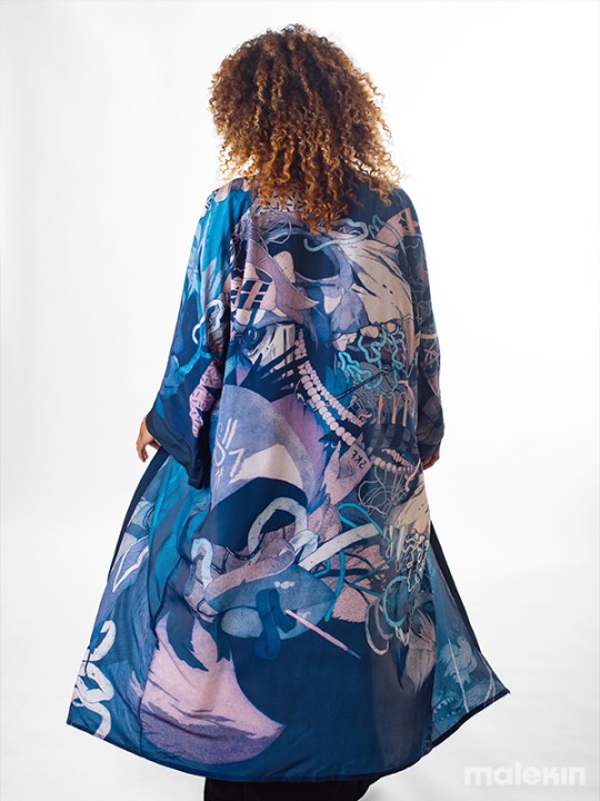 KEOP BLUE EXTRA LONG KIMONO