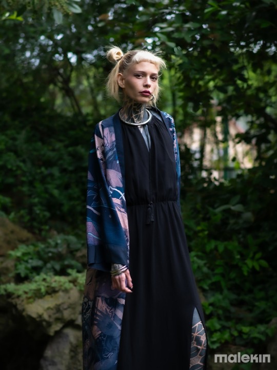 KEOP BLUE EXTRA LONG KIMONO