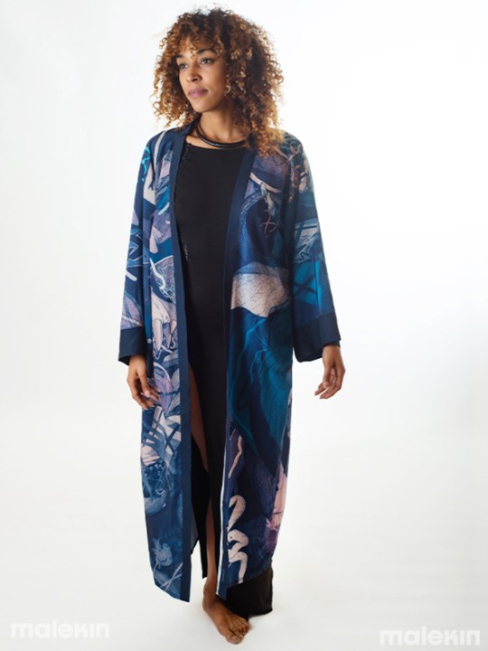 KEOP BLUE EXTRA LONG KIMONO
