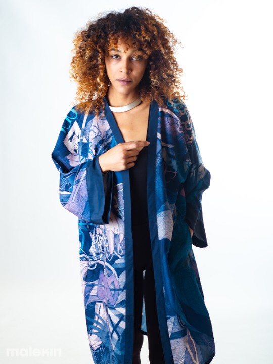 KEOP BLUE LONG KIMONO