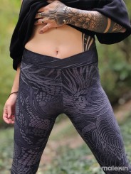 KUSEN BLACK LEGGINGS