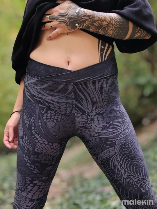 KUSEN BLACK LEGGINGS