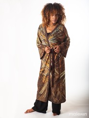 KUSEN DARK EXTRA LONG KIMONO