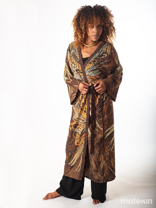 KUSEN DARK EXTRA LONG KIMONO