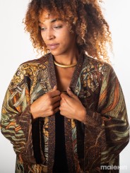 KUSEN DARK EXTRA LONG KIMONO