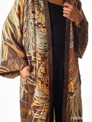 KUSEN DARK EXTRA LONG KIMONO