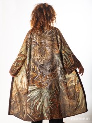 KUSEN DARK EXTRA LONG KIMONO