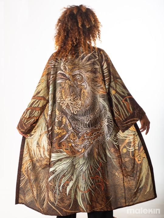 KUSEN DARK EXTRA LONG KIMONO