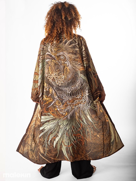 KUSEN DARK EXTRA LONG KIMONO