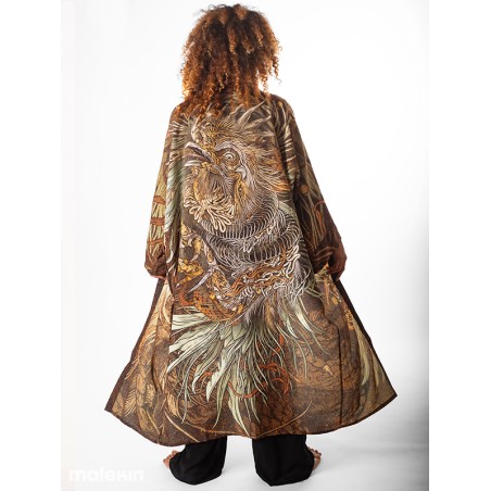 KUSEN DARK EXTRA LONG KIMONO