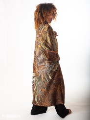 KUSEN DARK EXTRA LONG KIMONO