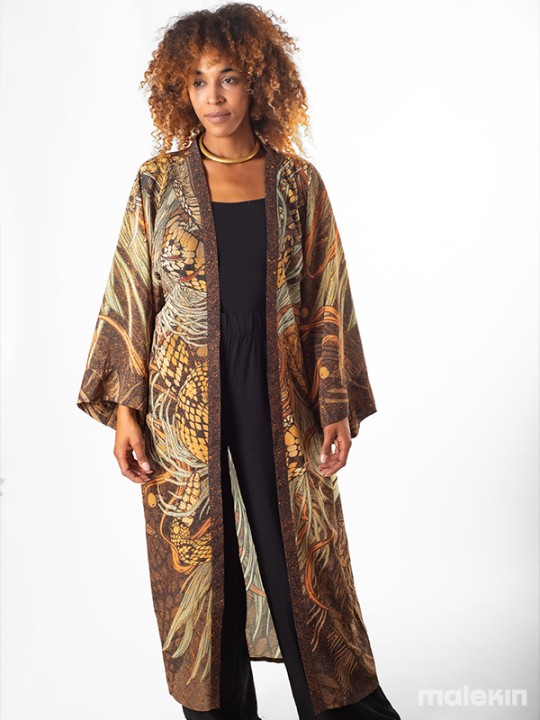 KUSEN DARK EXTRA LONG KIMONO