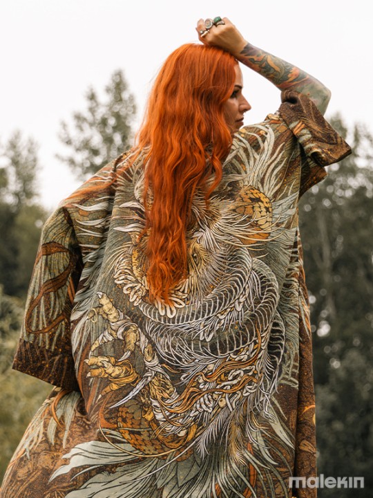 KUSEN DARK LONG KIMONO