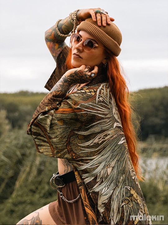 KUSEN DARK LONG KIMONO