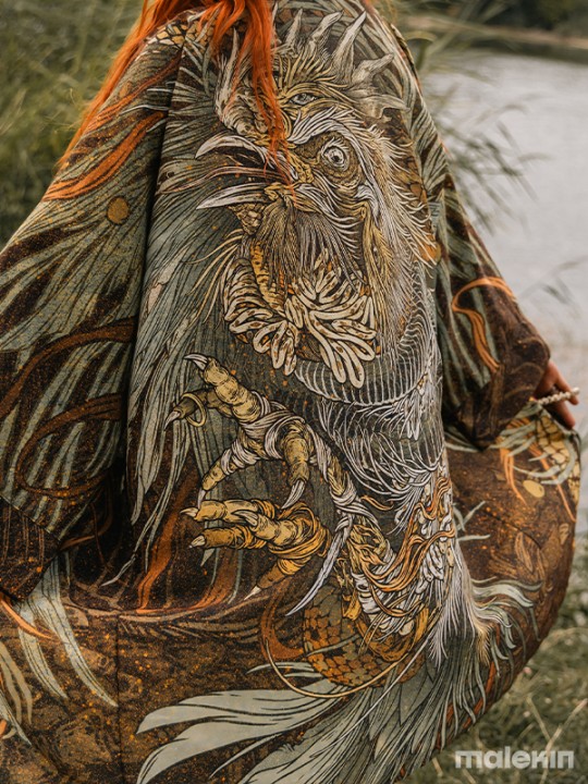 KUSEN DARK LONG KIMONO