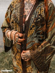 KUSEN DARK LONG KIMONO