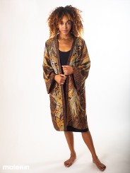 KUSEN DARK LONG KIMONO