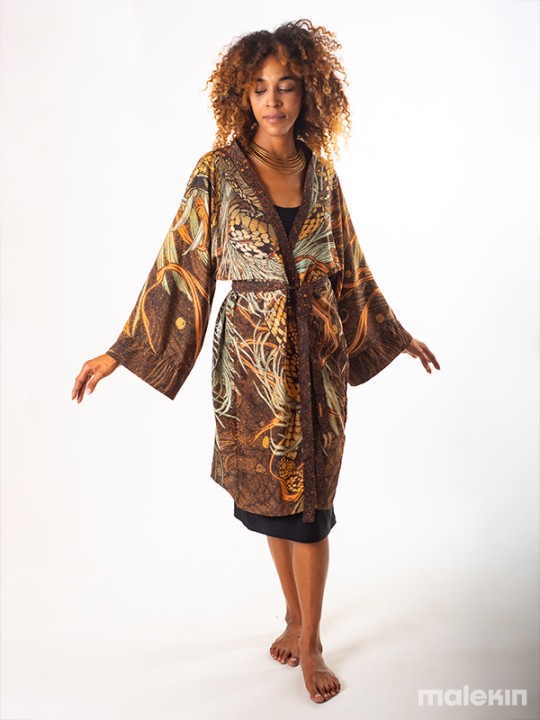 KUSEN DARK LONG KIMONO