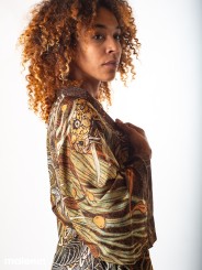 KUSEN DARK LONG KIMONO