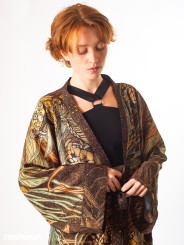 KUSEN DARK LONG KIMONO
