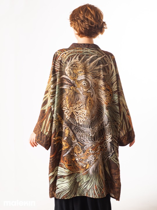 KUSEN DARK LONG KIMONO