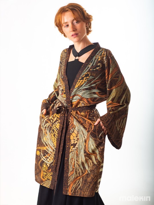 KUSEN DARK LONG KIMONO