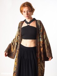 KUSEN DARK LONG KIMONO