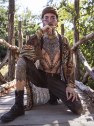 KUSEN DARK LONG KIMONO