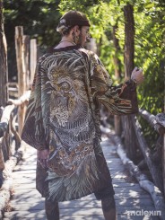 KUSEN DARK LONG KIMONO