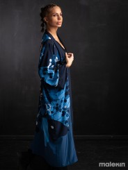 NEKO BLUE EXTRA LONG KIMONO