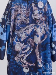 NEKO BLUE EXTRA LONG KIMONO