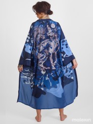 NEKO BLUE EXTRA LONG KIMONO