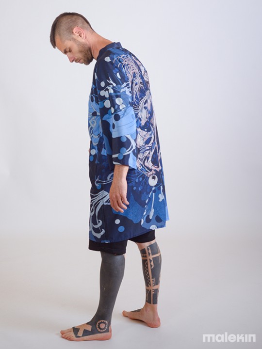 NEKO BLUE LONG KIMONO