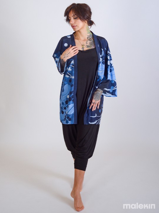NEKO BLUE SHORT KIMONO