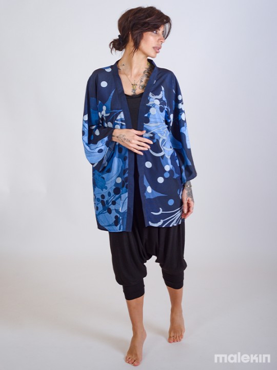 NEKO BLUE SHORT KIMONO