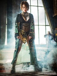 NEKO GREEN EXTRA LONG KIMONO