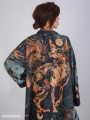 NEKO GREEN EXTRA LONG KIMONO