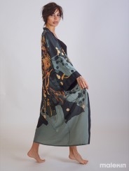 NEKO GREEN EXTRA LONG KIMONO