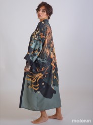 NEKO GREEN EXTRA LONG KIMONO