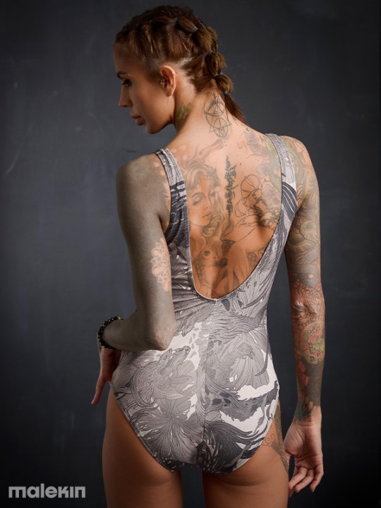 OKAMI MONO DEEP CUT SWIMSUIT