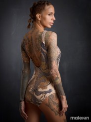 OKAMI DARK DEEP CUT SWIMSUIT