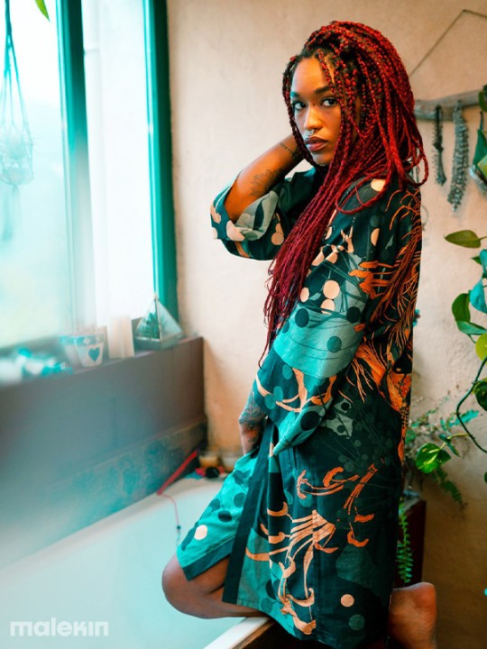 NEKO GREEN LONG KIMONO