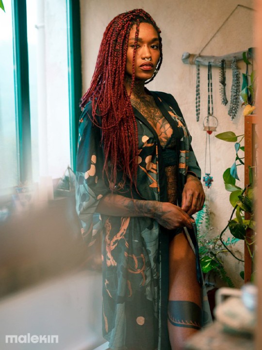 NEKO GREEN LONG KIMONO