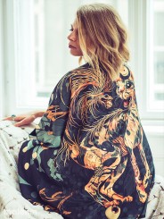 NEKO GREEN SHORT KIMONO