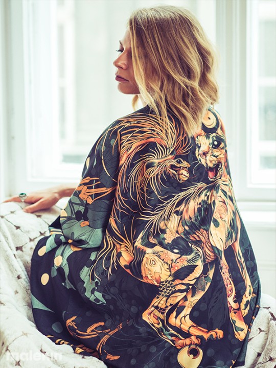 NEKO GREEN SHORT KIMONO