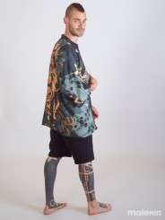 NEKO GREEN SHORT KIMONO