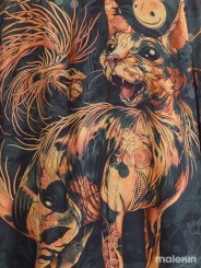 NEKO GREEN SHORT KIMONO