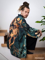 NEKO GREEN SHORT KIMONO
