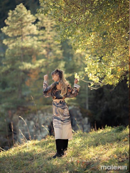 OKAMI DARK EXTRA LONG KIMONO